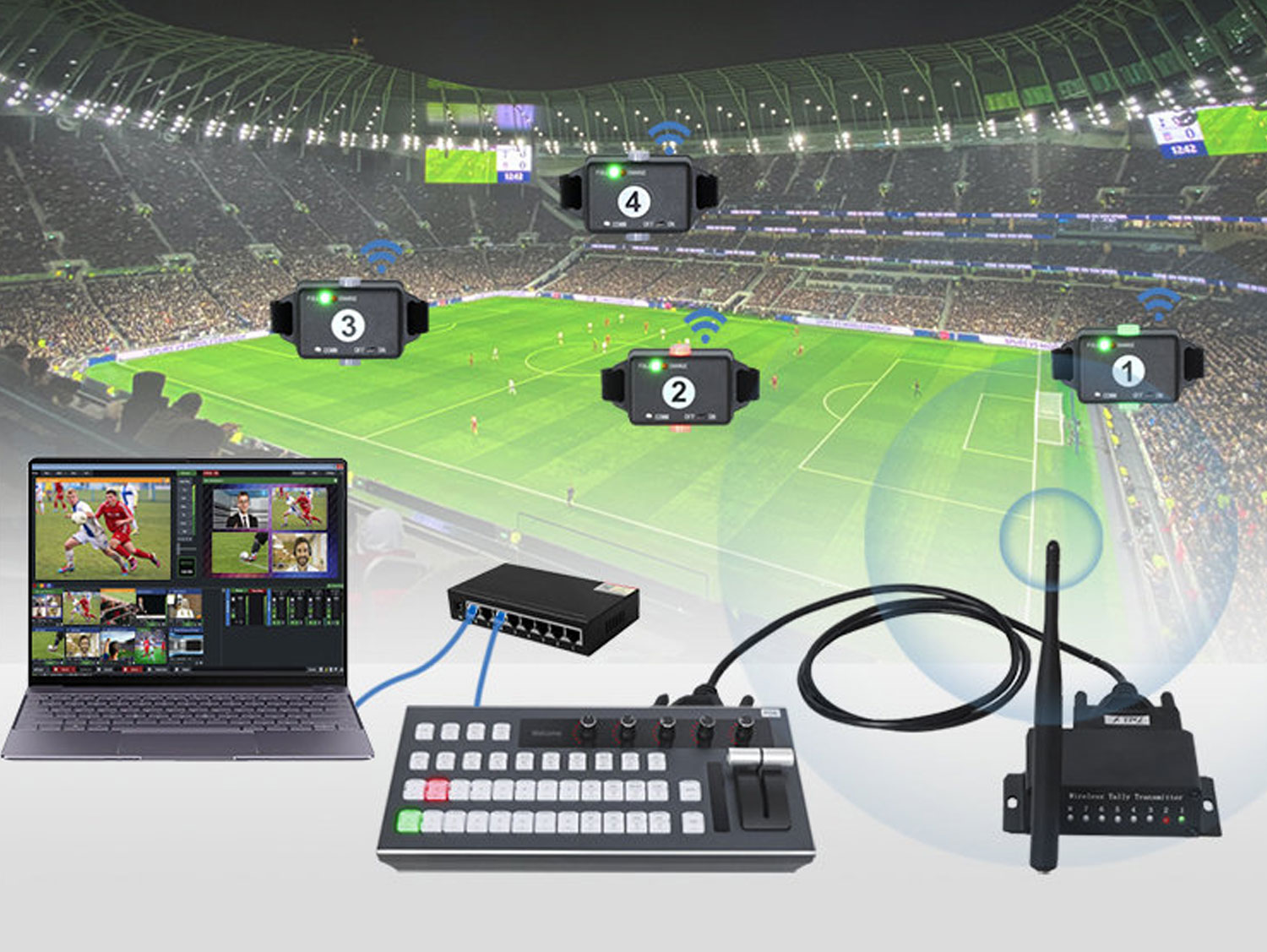 Wireless 8 Tally Light System